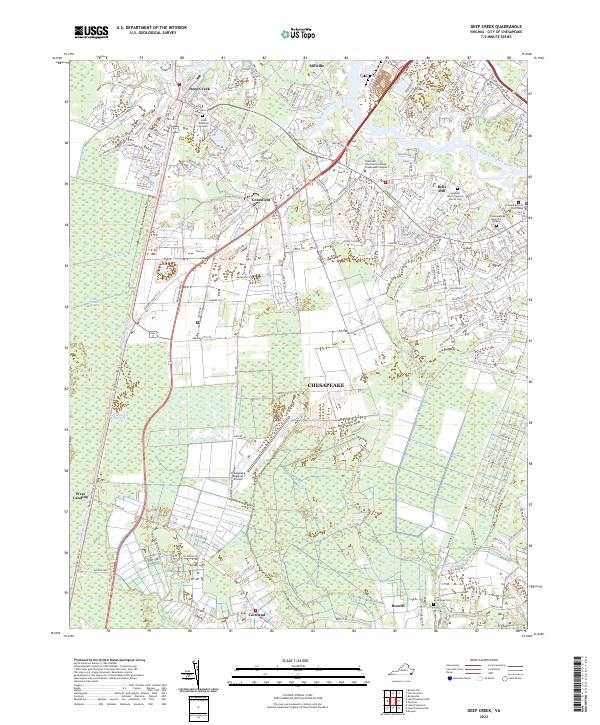 Deep Creek topographic map thumbnail