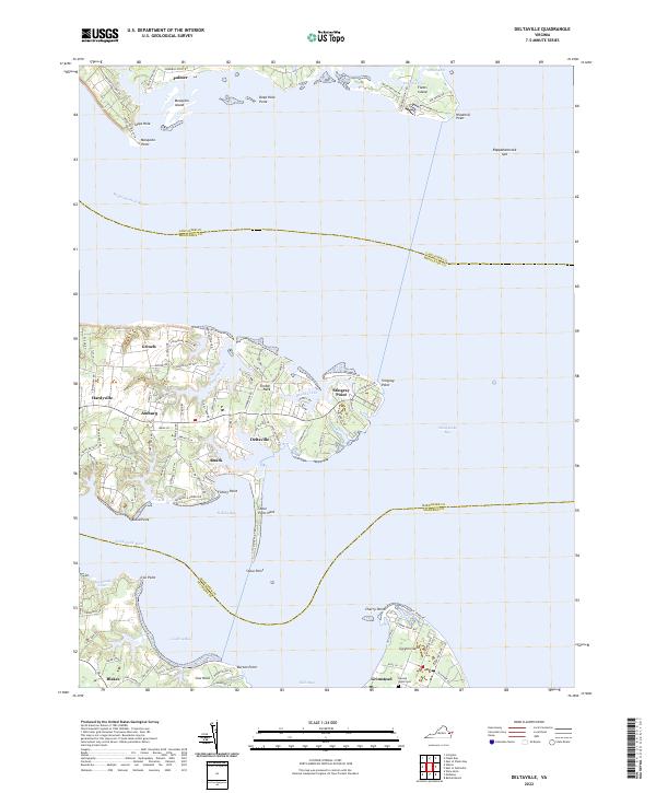 Deltaville topographic map thumbnail