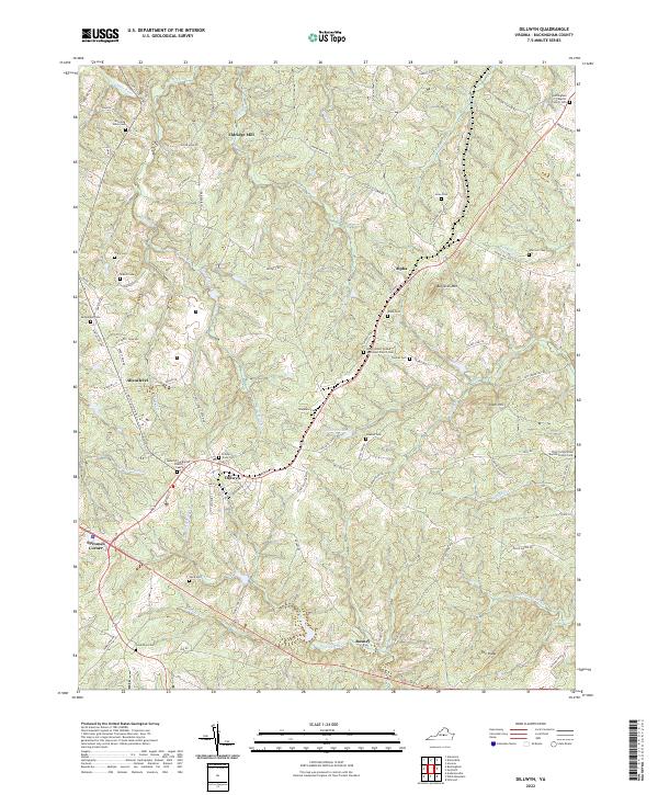 Dillwyn topographic map thumbnail