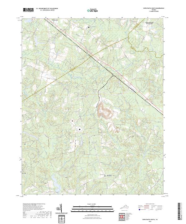 Disputanta South topographic map thumbnail