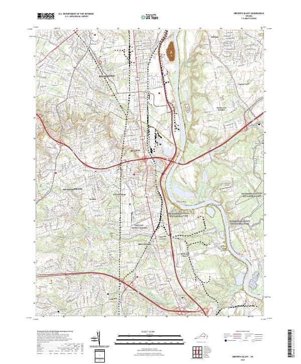 Drewrys Bluff topographic map thumbnail