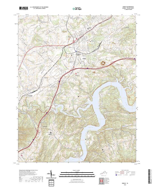 Dublin topographic map thumbnail