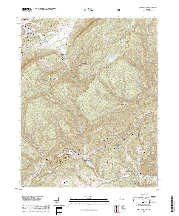 East Stone Gap topographic map thumbnail