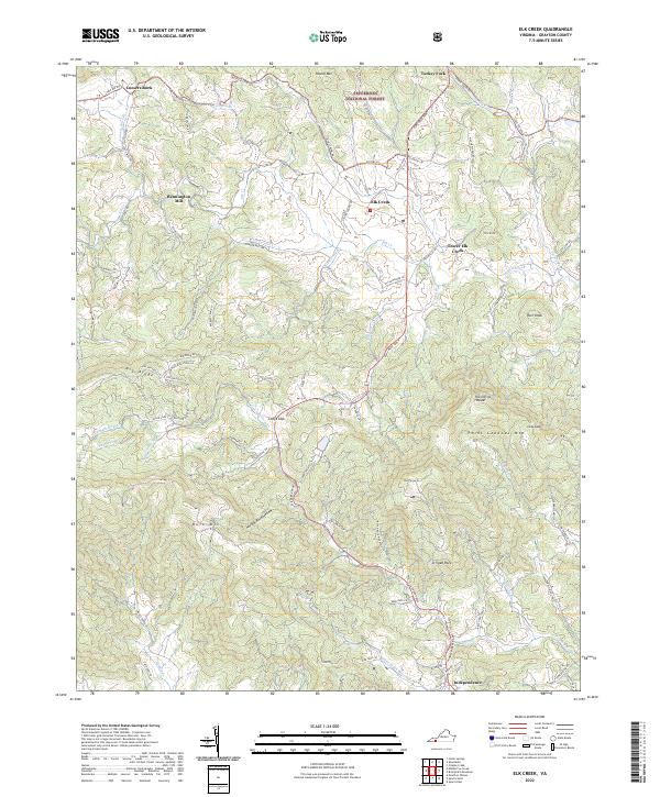 Elk Creek topographic map thumbnail