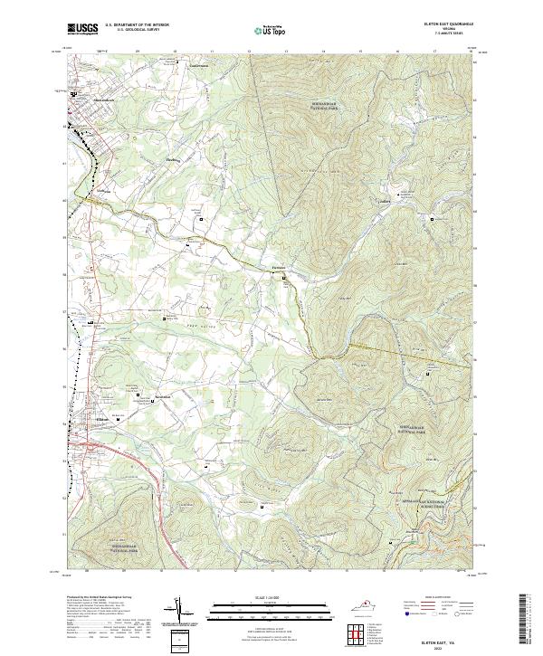 Elkton East topographic map thumbnail