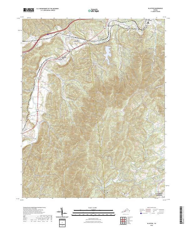 Elliston topographic map thumbnail