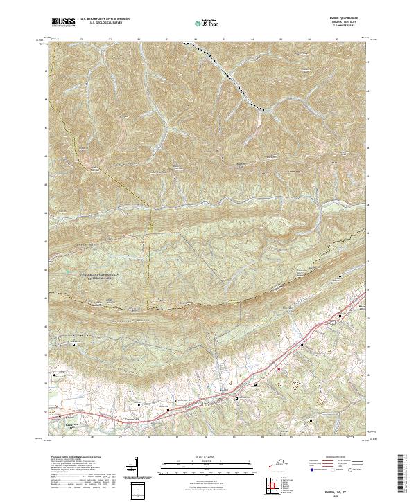 Ewing topographic map thumbnail