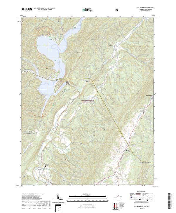 Falling Spring topographic map thumbnail