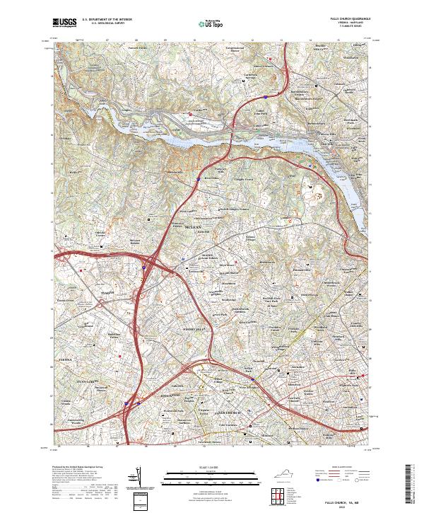 Falls Church topographic map thumbnail