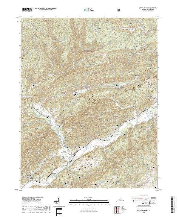 Fort Blackmore topographic map thumbnail