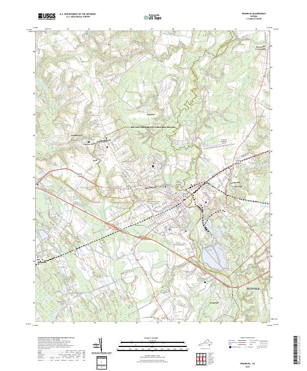 Franklin topographic map thumbnail