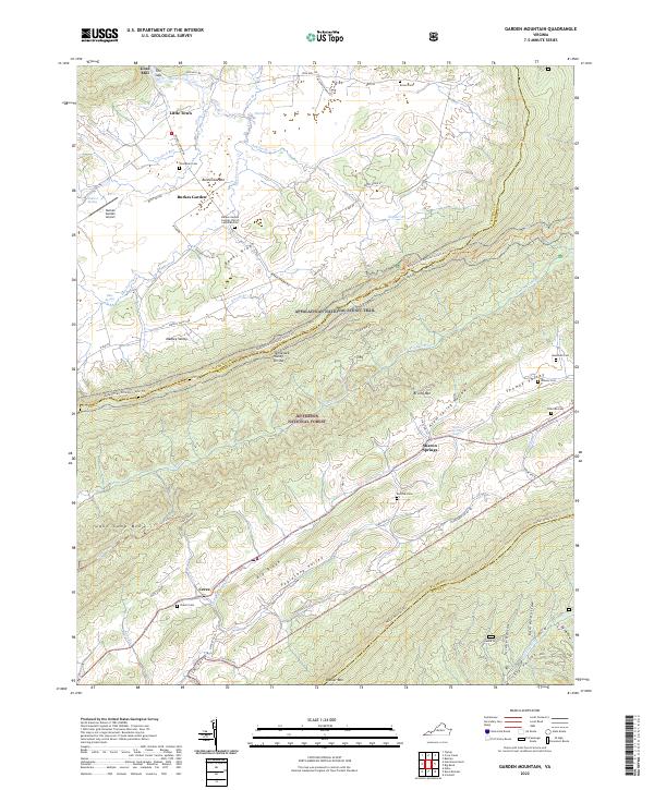 Garden Mountain topographic map thumbnail