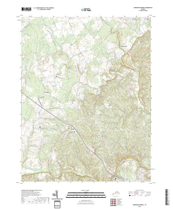 Germanna Bridge topographic map thumbnail