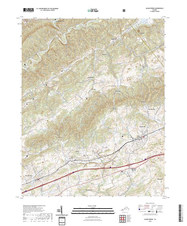 Glade Spring topographic map thumbnail