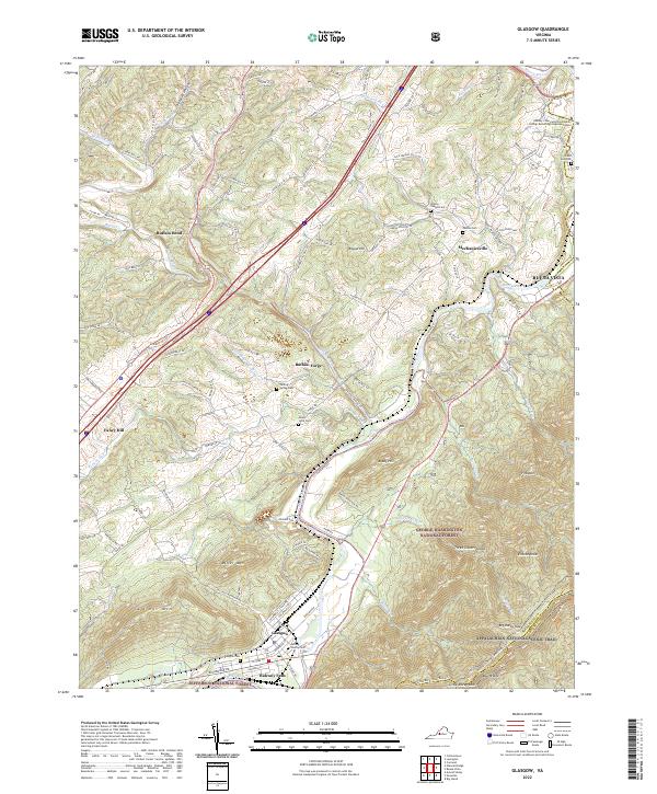 Glasgow topographic map thumbnail