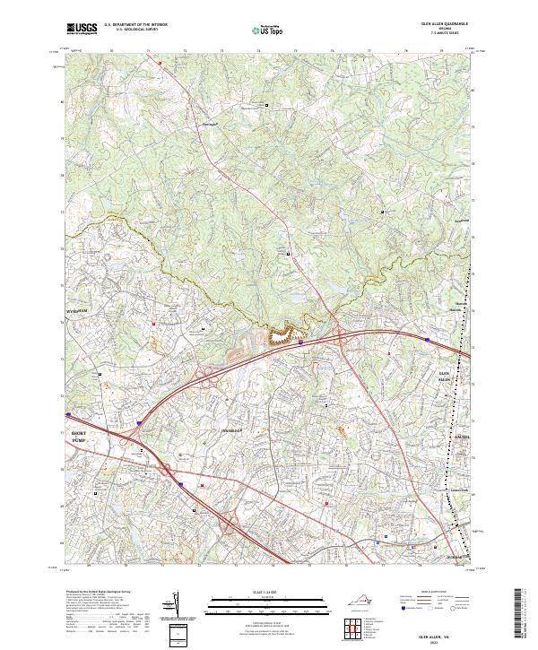 Glen Allen topographic map thumbnail