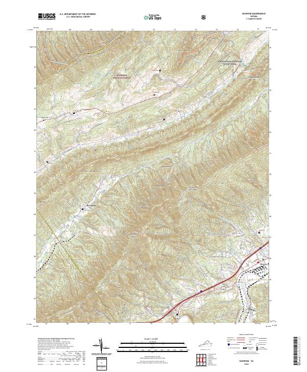 Glenvar topographic map thumbnail
