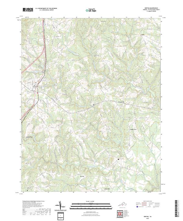 Gretna topographic map thumbnail