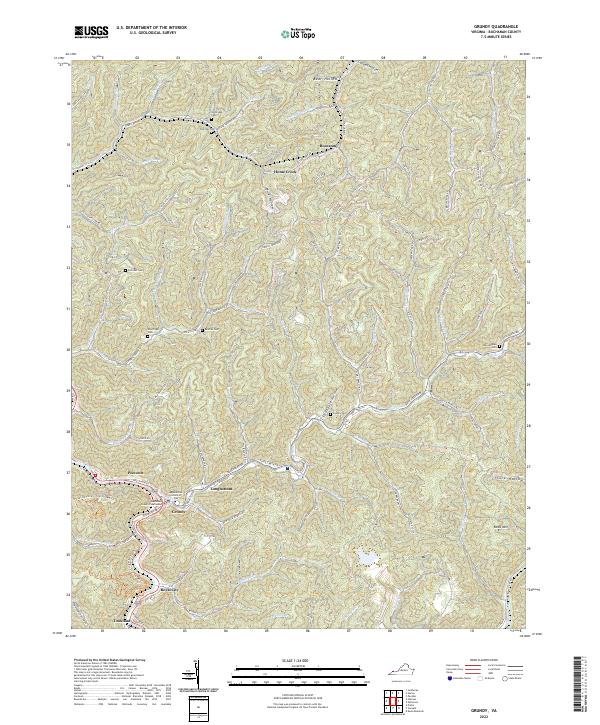 Grundy topographic map thumbnail