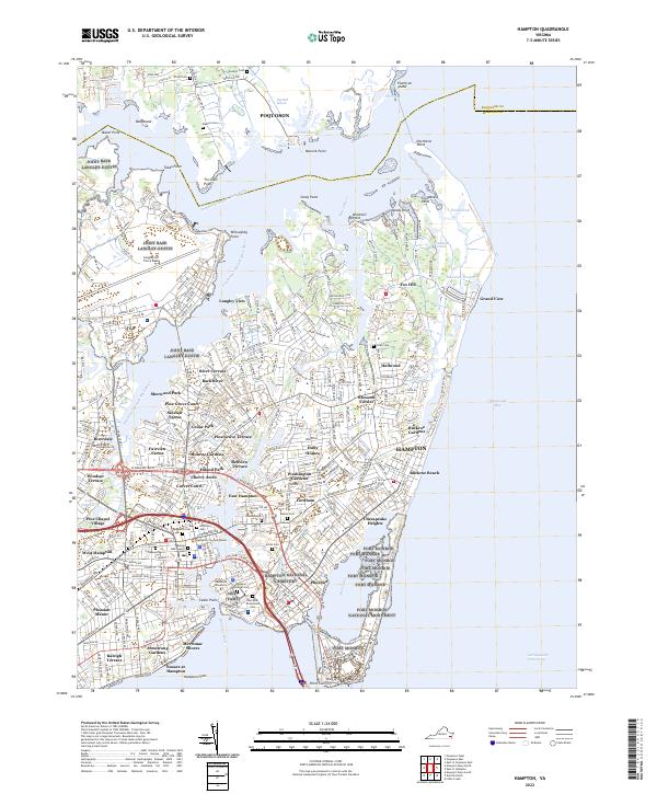 Hampton topographic map thumbnail