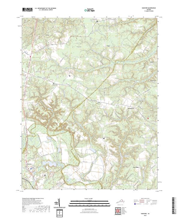 Hanover topographic map thumbnail