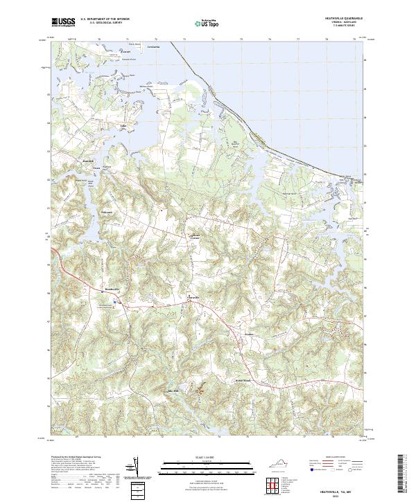 Heathsville topographic map thumbnail