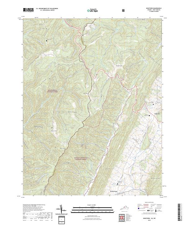 Hightown topographic map thumbnail