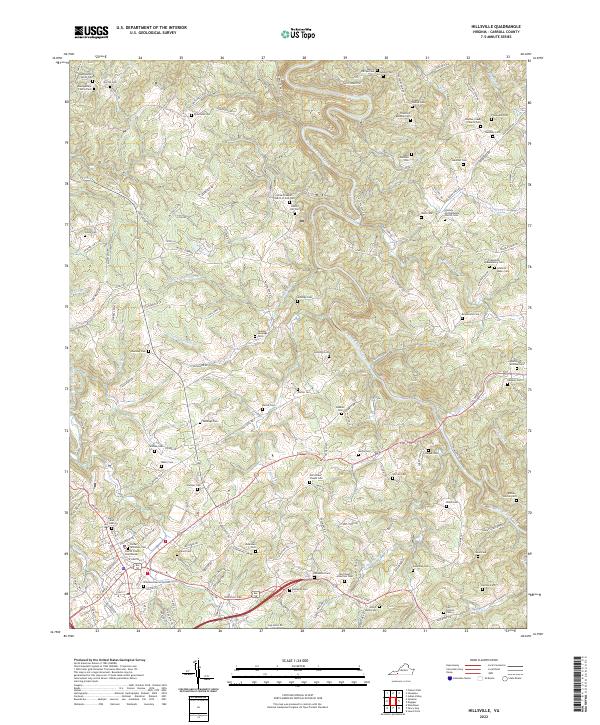 Hillsville topographic map thumbnail
