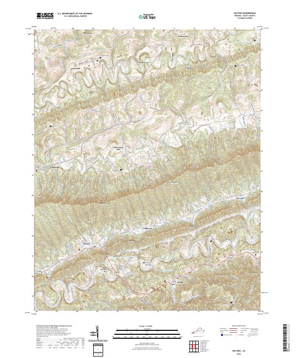 Hiltons topographic map thumbnail