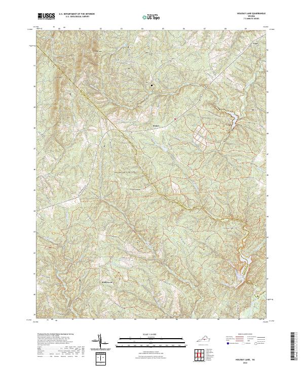 Holiday Lake topographic map thumbnail