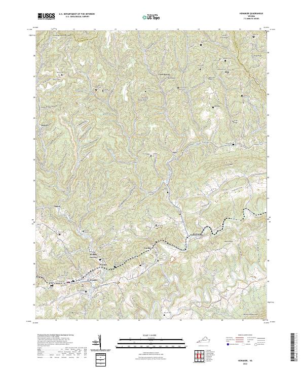 Honaker topographic map thumbnail