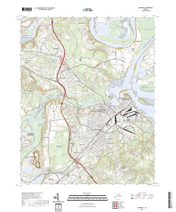 Hopewell topographic map thumbnail