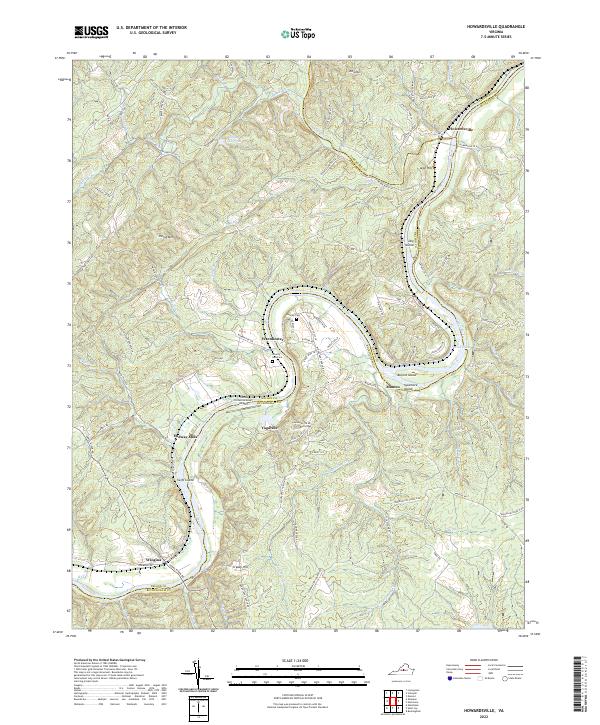 Howardsville topographic map thumbnail