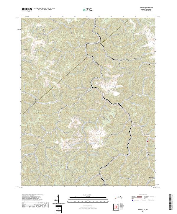 Hurley topographic map thumbnail