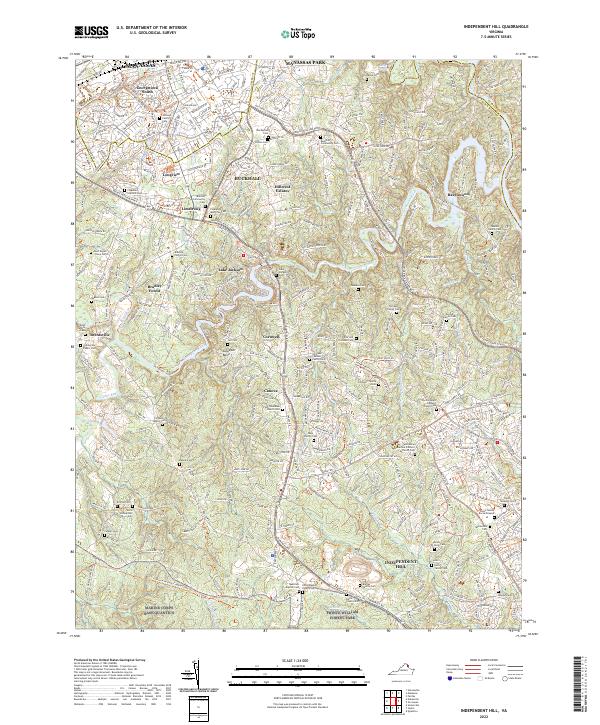 Independent Hill topographic map thumbnail