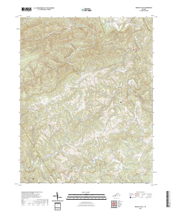Indian Valley topographic map thumbnail