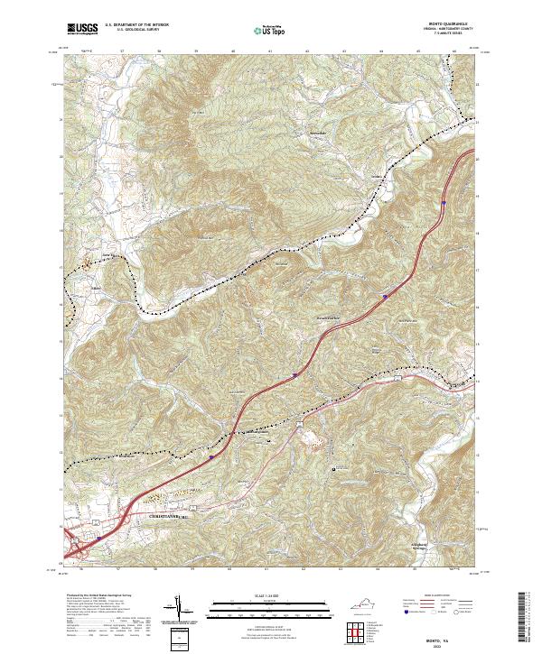 Ironto topographic map thumbnail