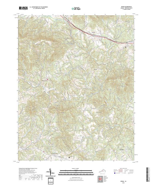 Irving topographic map thumbnail