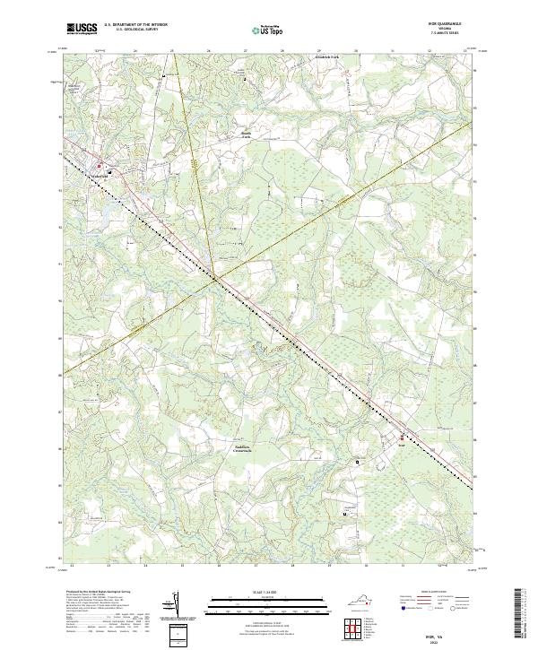 Ivor topographic map thumbnail