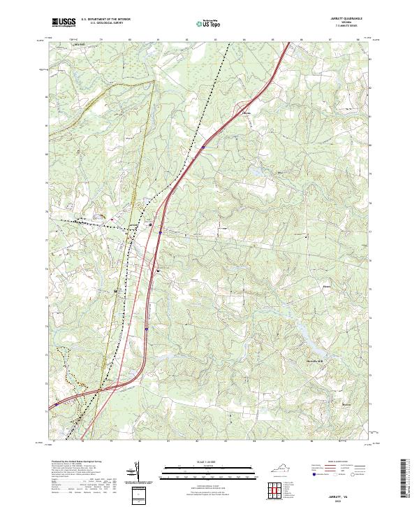 Jarratt topographic map thumbnail