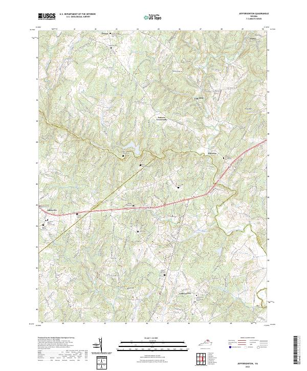 Jeffersonton topographic map thumbnail