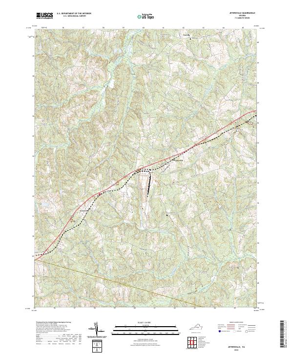 Jetersville topographic map thumbnail