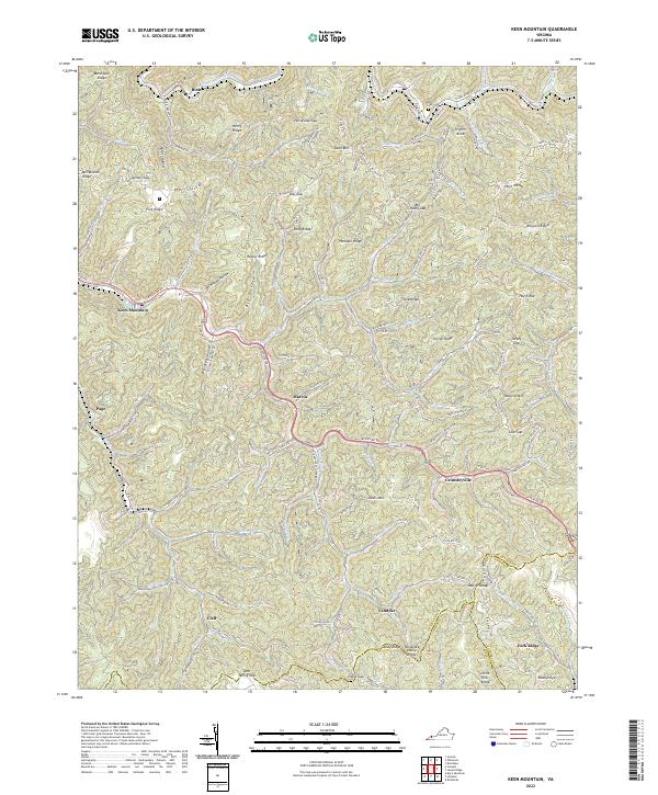 Keen Mountain topographic map thumbnail