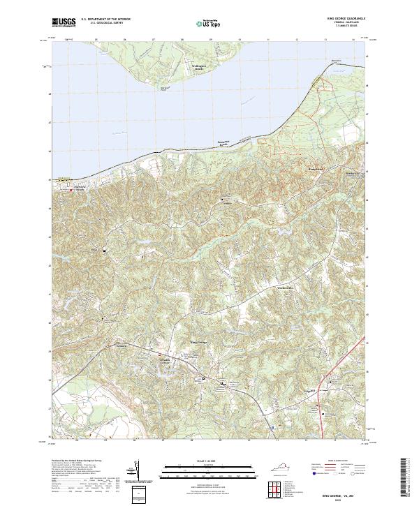 King George topographic map thumbnail