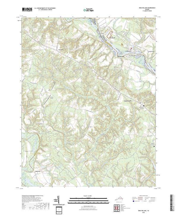 King William topographic map thumbnail