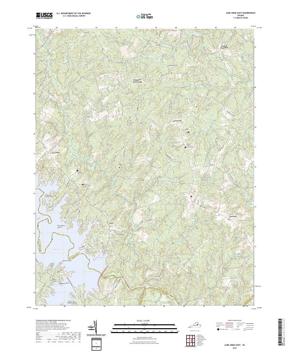 Lake Anna East topographic map thumbnail
