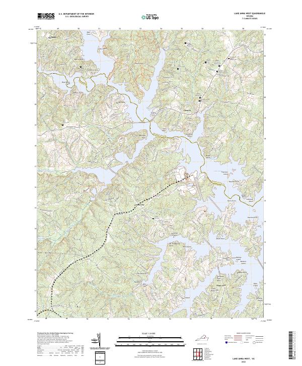 Lake Anna West topographic map thumbnail
