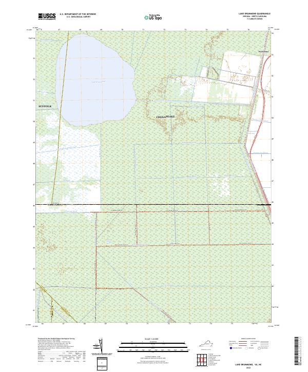 Lake Drummond topographic map thumbnail
