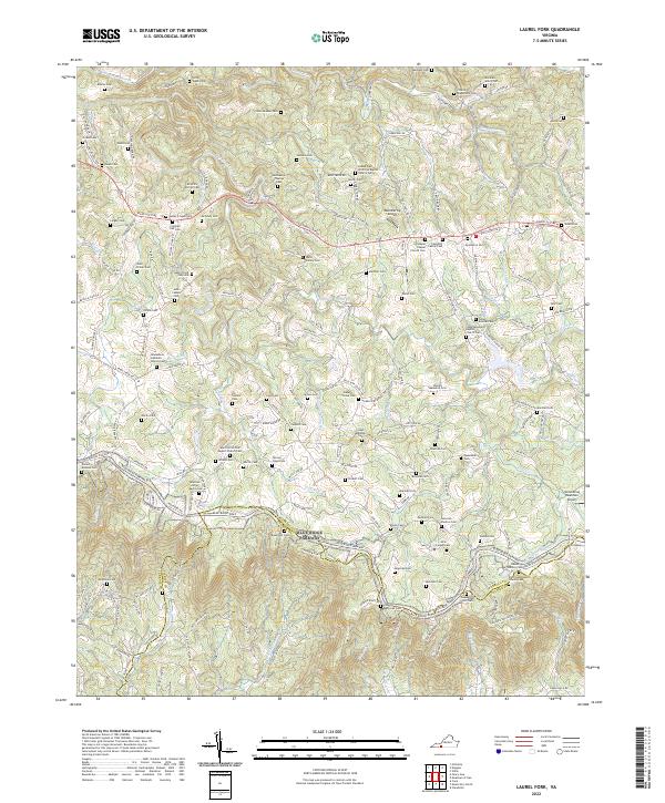 Laurel Fork topographic map thumbnail