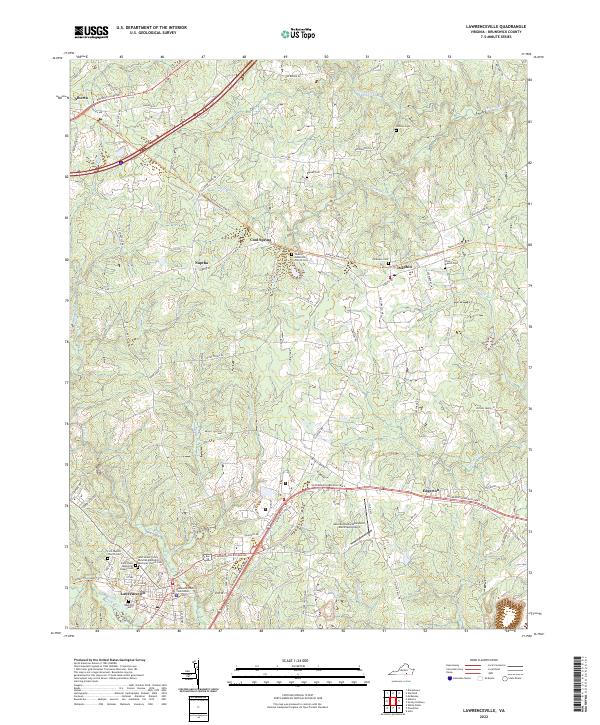 Lawrenceville topographic map thumbnail
